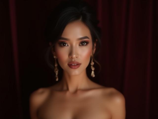 Solekan glamor untuk acara makan malam dengan gaya rambut sanggul elegan.